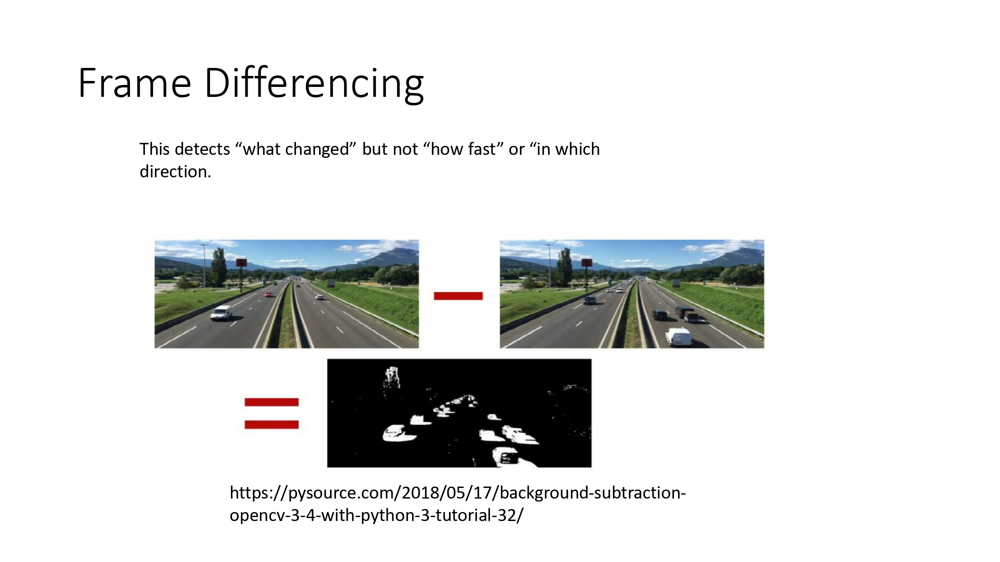 Frame Differencing Example